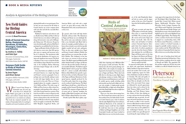 book review in BIRDING magazine, June 2019