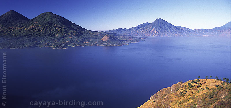 Lake Atitlán and volcanoes Atitlán, Tolimán, and San Pedro