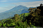 Aussicht vom Refugio del Quetzal zum Vulkan Tacaná.
